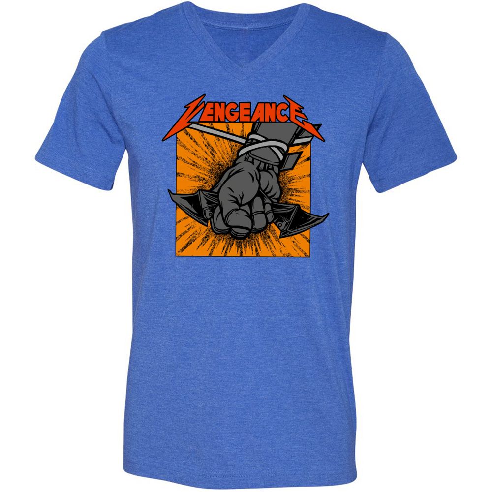 Unisex V-Neck T-Shirt - 2LTDYQWC - Heather True Royal - 14