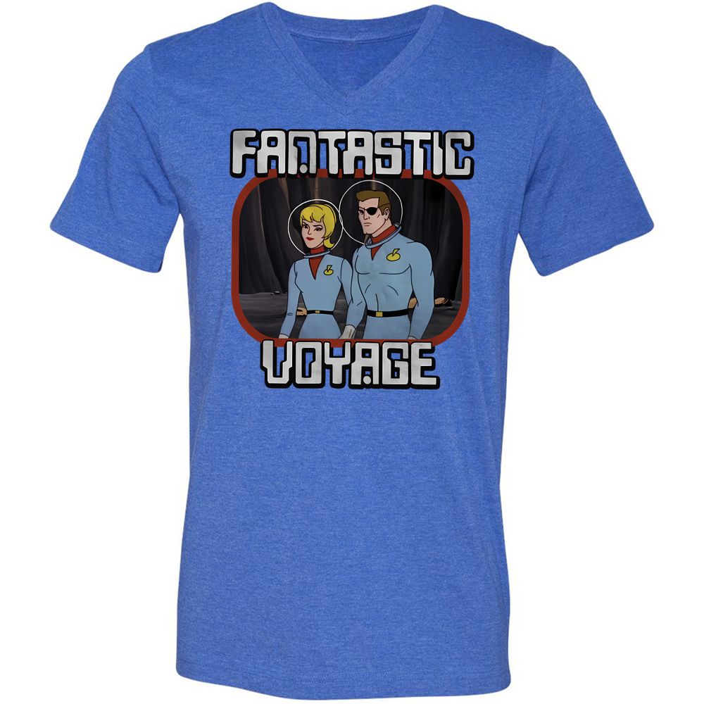 Unisex V-Neck T-Shirt - NTZK2V2J - Heather True Royal - 14
