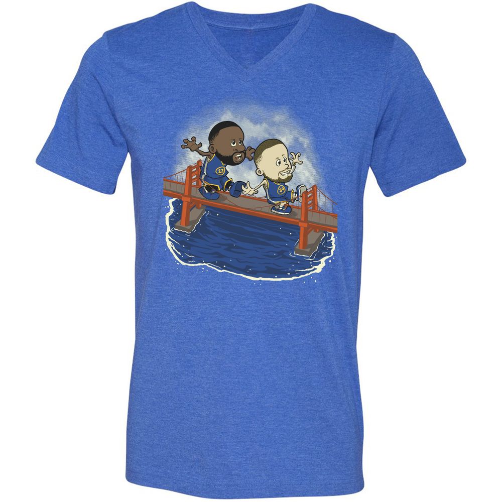 Unisex V-Neck T-Shirt - UJ31YLGE - Heather True Royal - 14