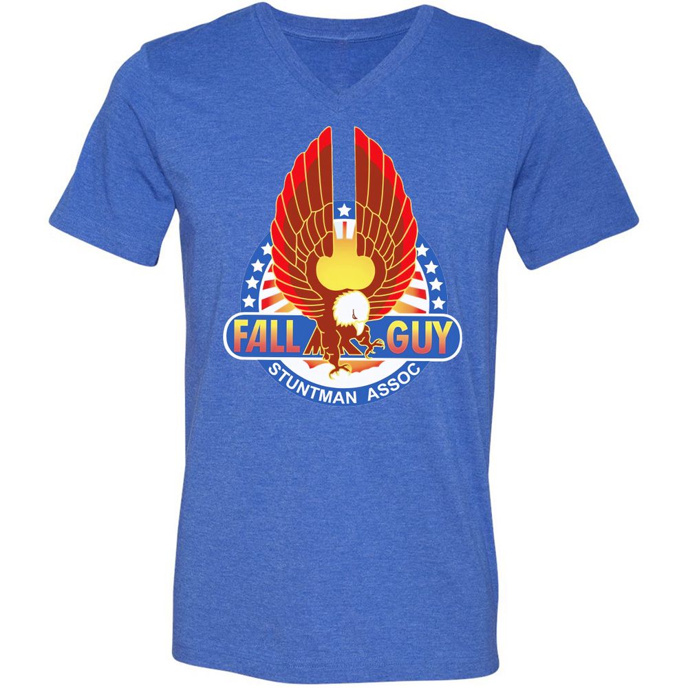 Unisex V-Neck T-Shirt - 9LQMVW6K - Heather True Royal - 14