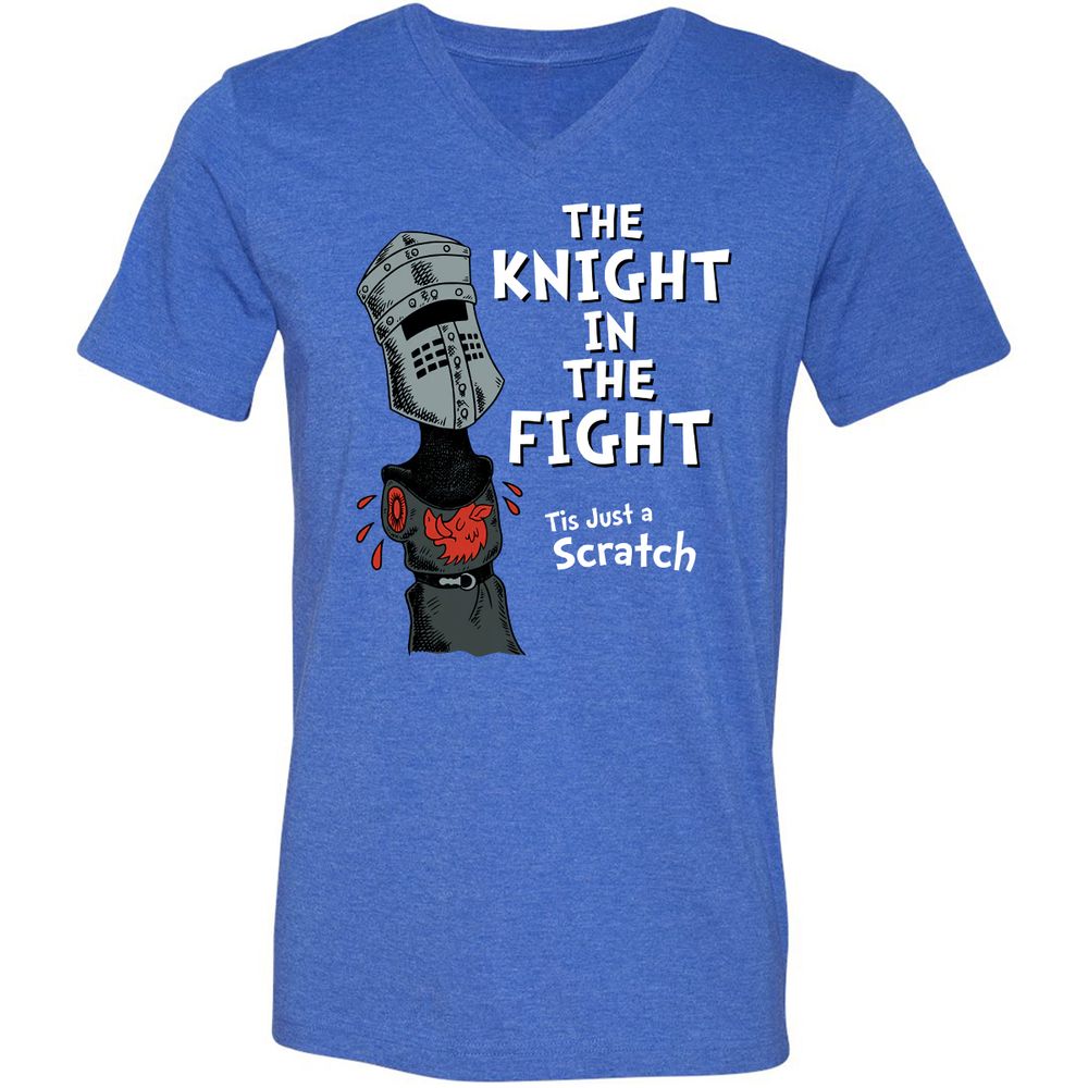 Unisex V-Neck T-Shirt - V66TJF4W - Heather True Royal - 14