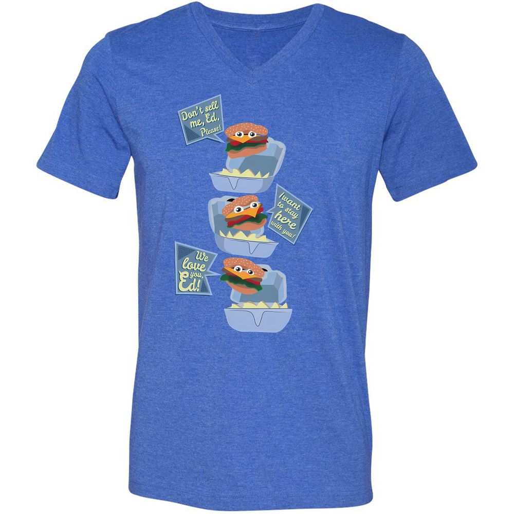 Unisex V-Neck T-Shirt - Z7P2HVQ4 - Heather True Royal - 14