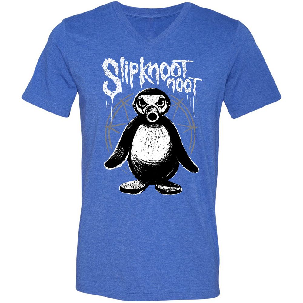 Unisex V-Neck T-Shirt - RY8STQJY - Heather True Royal - 14