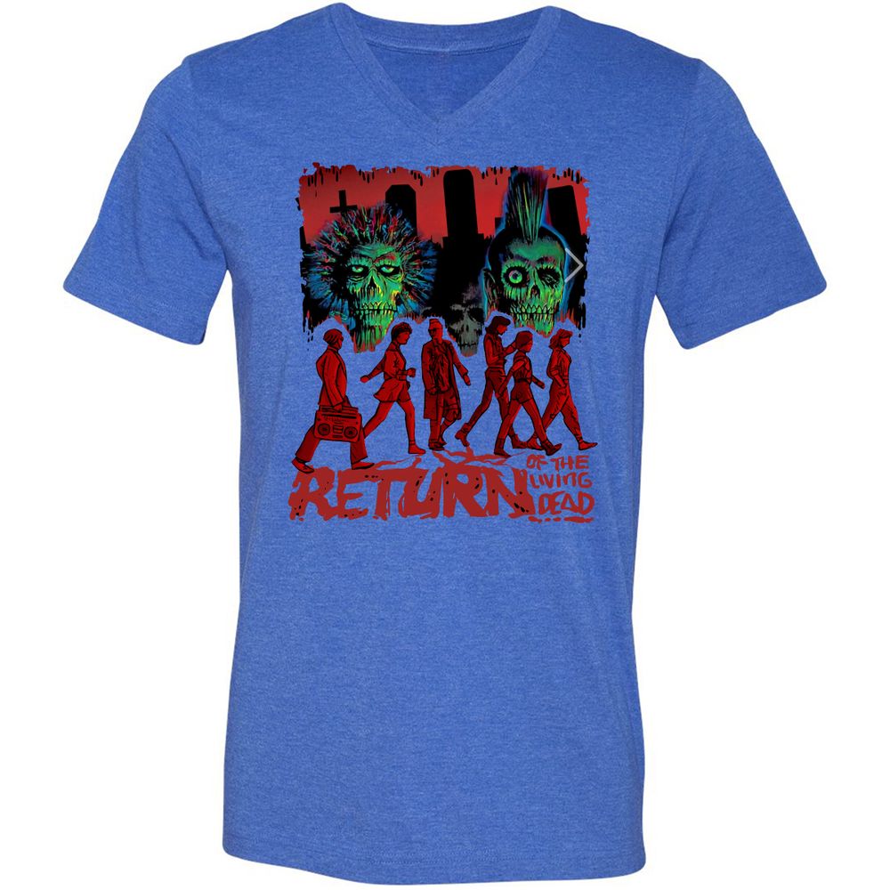 Unisex V-Neck T-Shirt - YMSG5THG - Heather True Royal - 14