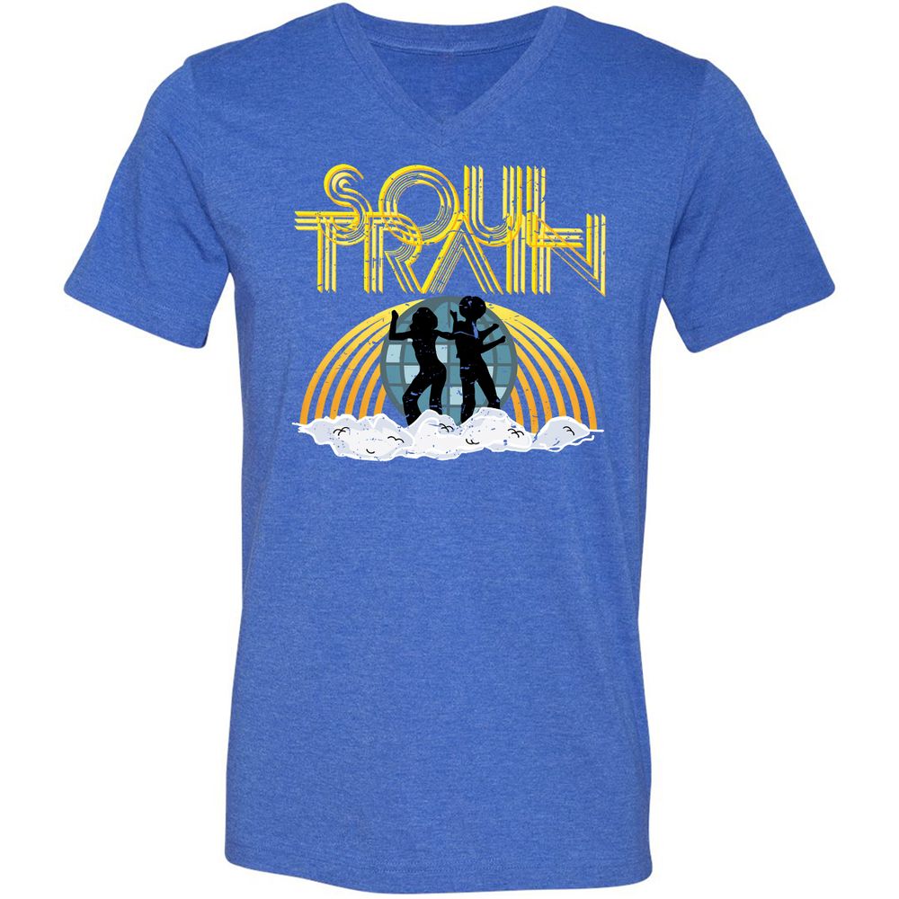 Unisex V-Neck T-Shirt - AN7ZGNYP - Heather True Royal - 14