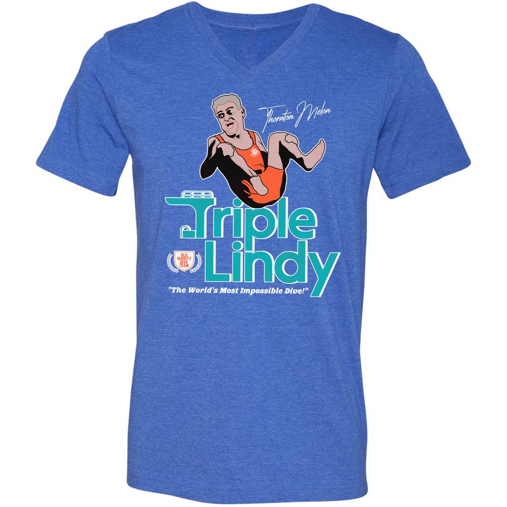 Unisex V-Neck T-Shirt - HA17HG73 - Heather True Royal - 14