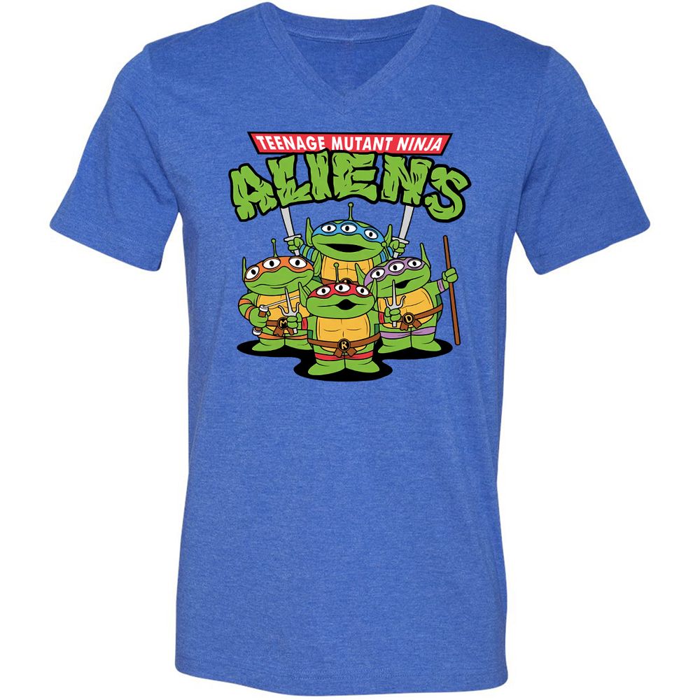 Unisex V-Neck T-Shirt - TXR8S7K4 - Heather True Royal - 14