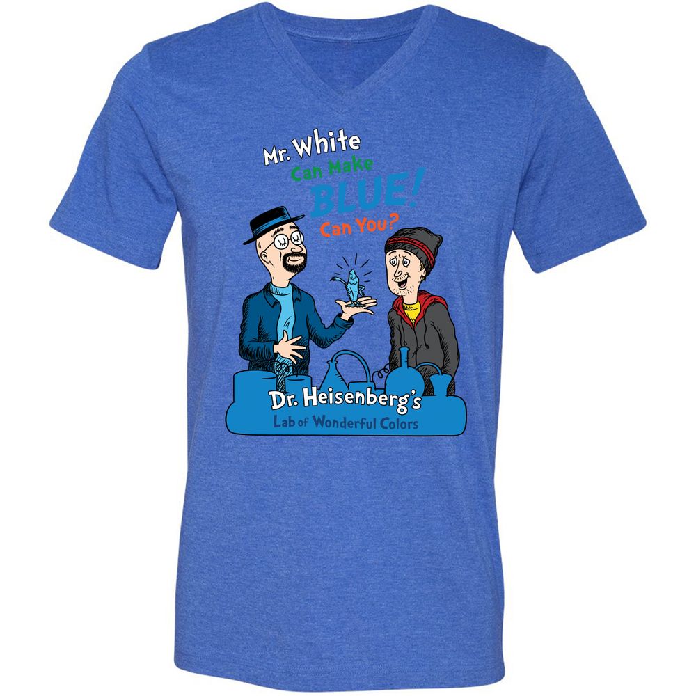 Unisex V-Neck T-Shirt - N69CF1WZ - Heather True Royal - 14