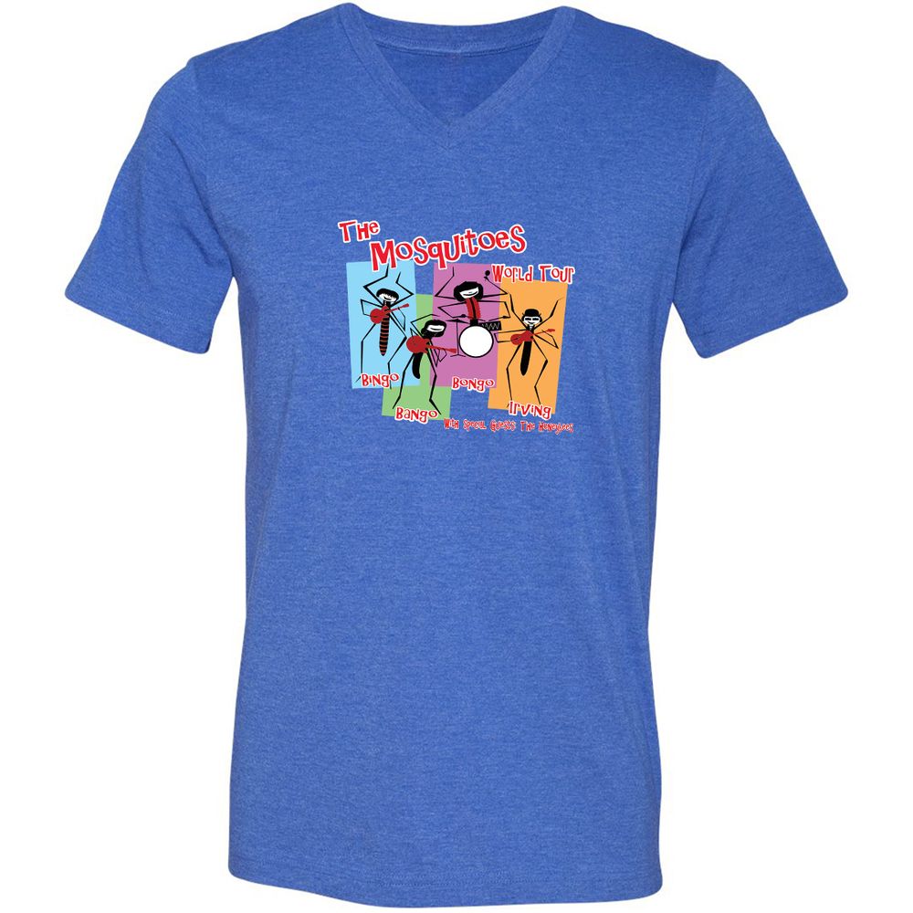 Unisex V-Neck T-Shirt - 3BVY6MVV - Heather True Royal - 14