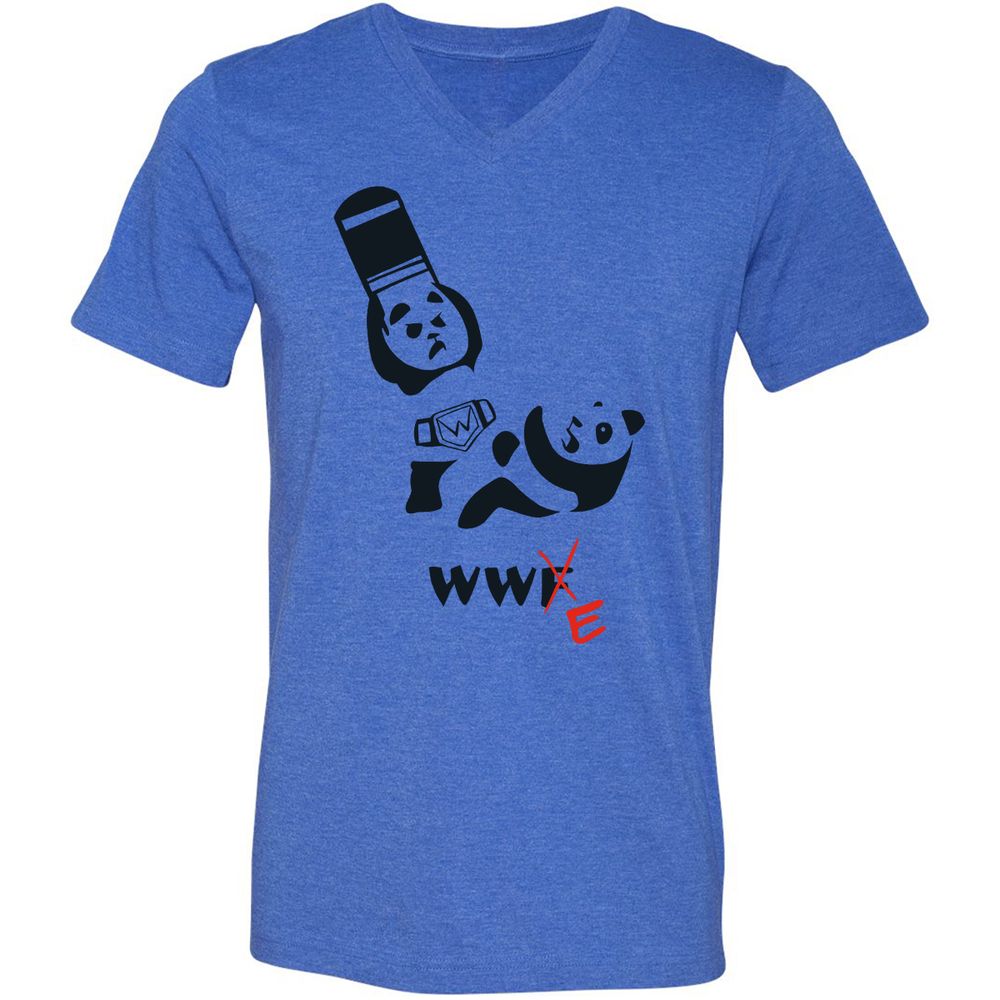 Unisex V-Neck T-Shirt - 8RTZP3EV - Heather True Royal - 14