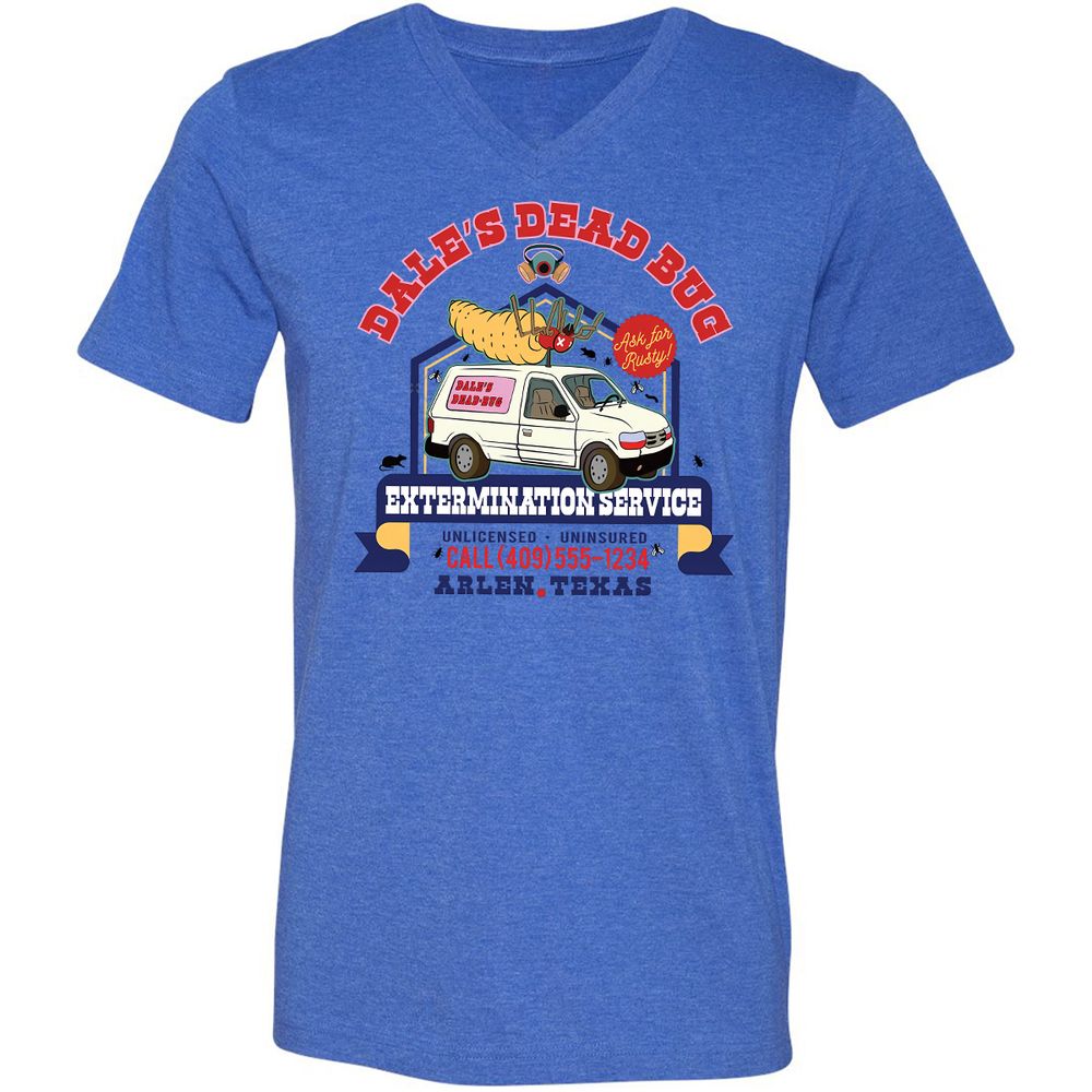 Unisex V-Neck T-Shirt - H8UVTYSC - Heather True Royal - 14