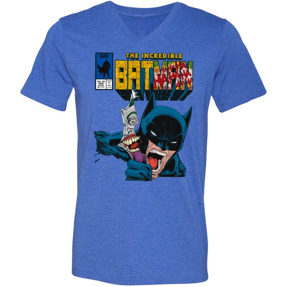 Unisex V-Neck T-Shirt - NMPTYSAM - Heather True Royal - 14