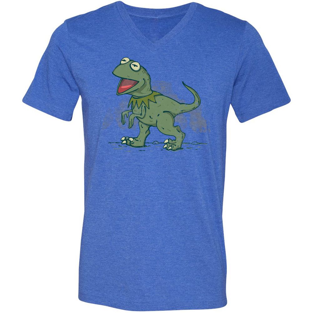 Unisex V-Neck T-Shirt - N9DV84NF - Heather True Royal - 14