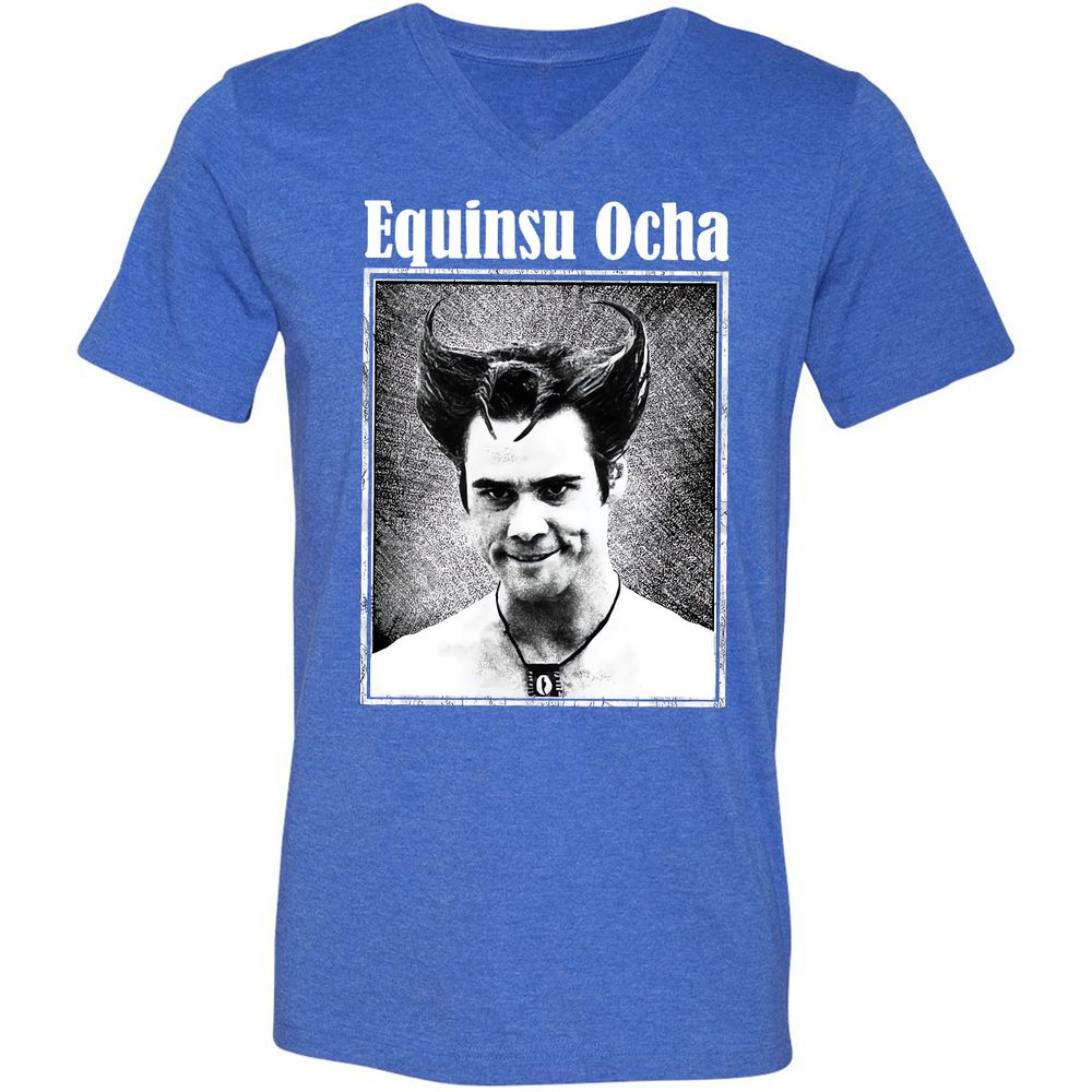 Unisex V-Neck T-Shirt - P45U8457 - Heather True Royal - 14