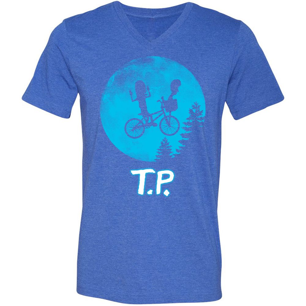 Unisex V-Neck T-Shirt - L9NZK168 - Heather True Royal - 14