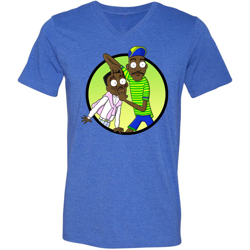 Unisex V-Neck T-Shirt - R871CSAD - Heather True Royal - 14