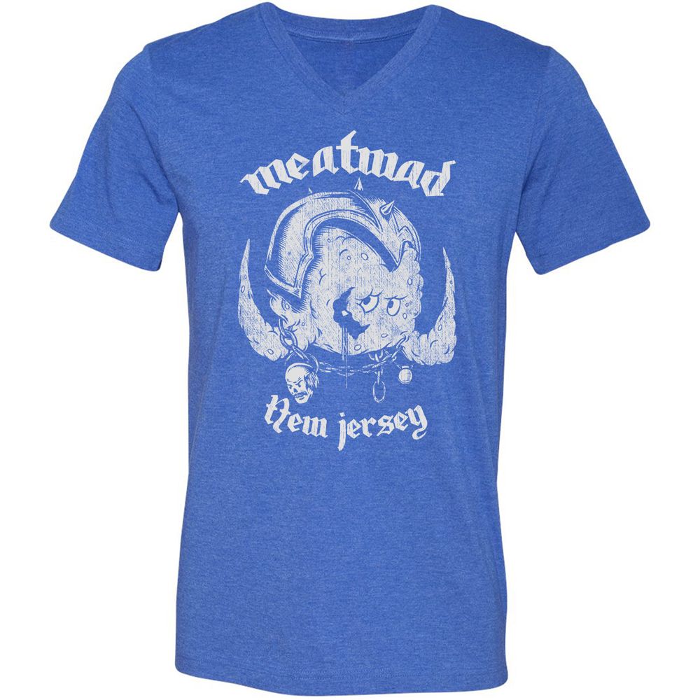 Unisex V-Neck T-Shirt - 8HRTE1TP - Heather True Royal - 14