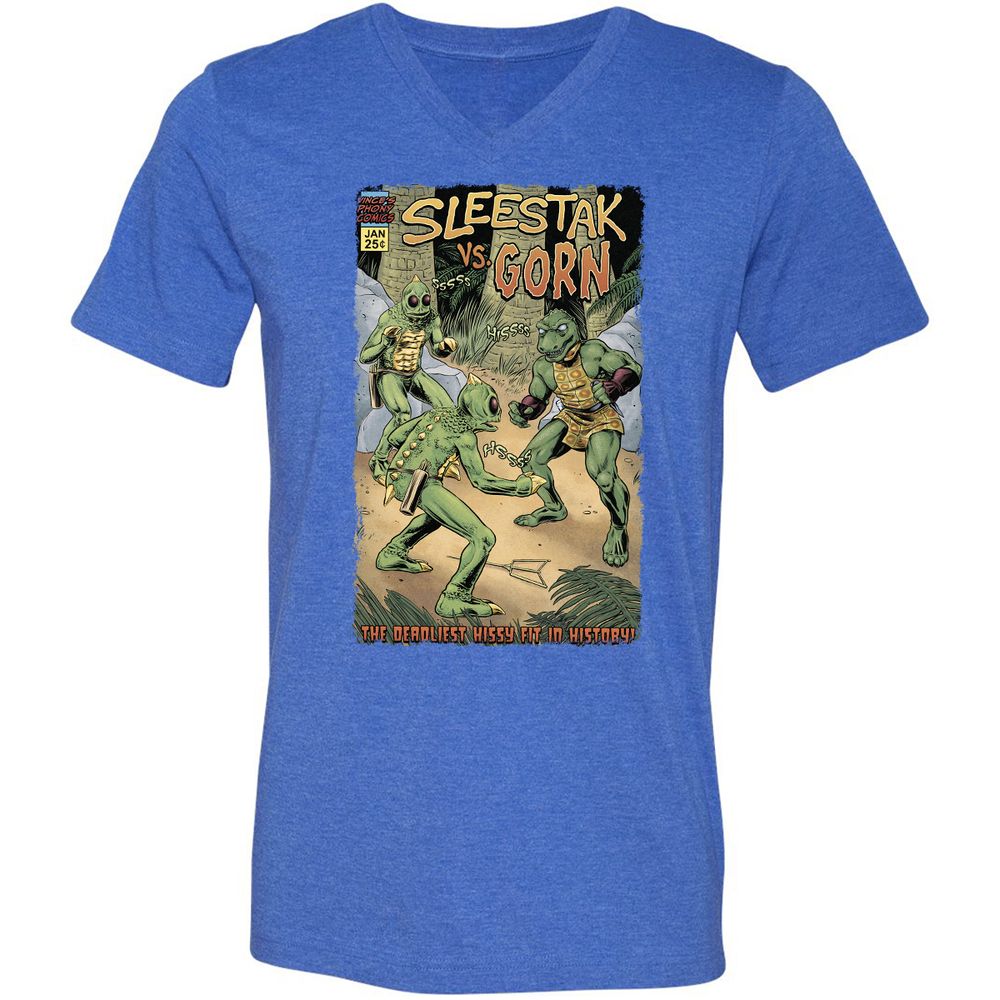 Unisex V-Neck T-Shirt - VZ78CVVW - Heather True Royal - 14