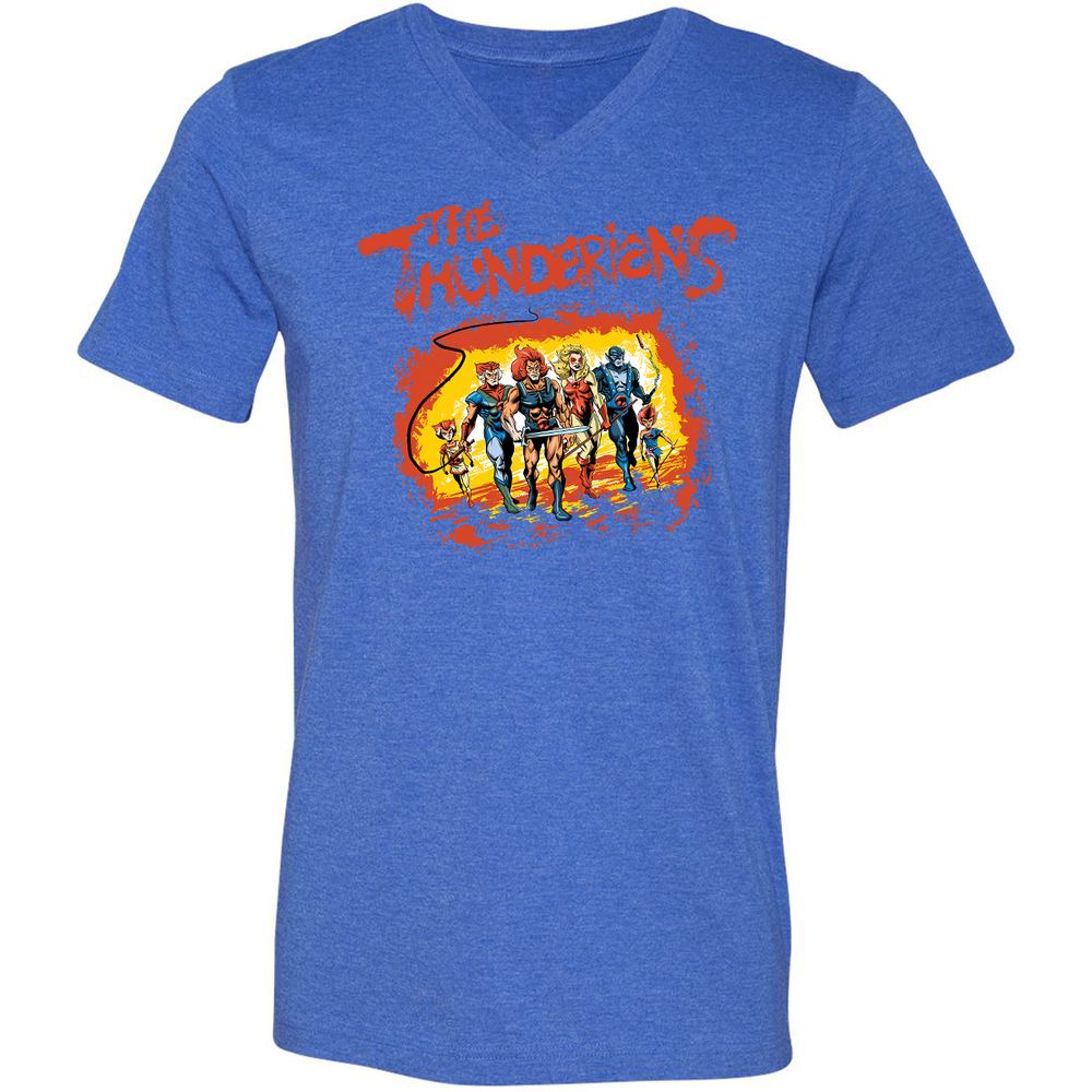 Unisex V-Neck T-Shirt - U362G1W8 - Heather True Royal - 14