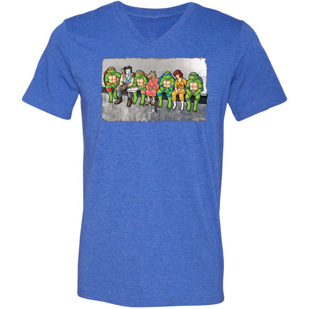 Unisex V-Neck T-Shirt - VD24XJST - Heather True Royal - 14