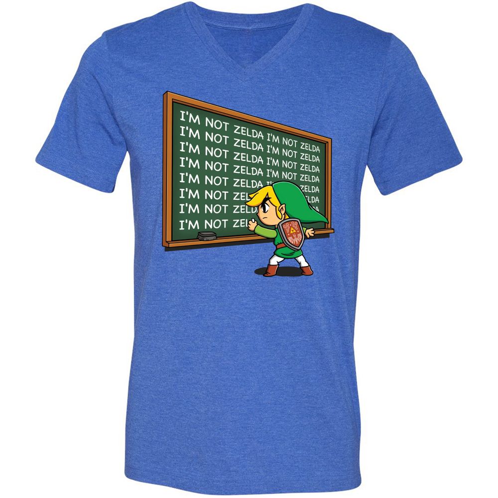 Unisex V-Neck T-Shirt - WUZE867H - Heather True Royal - 14