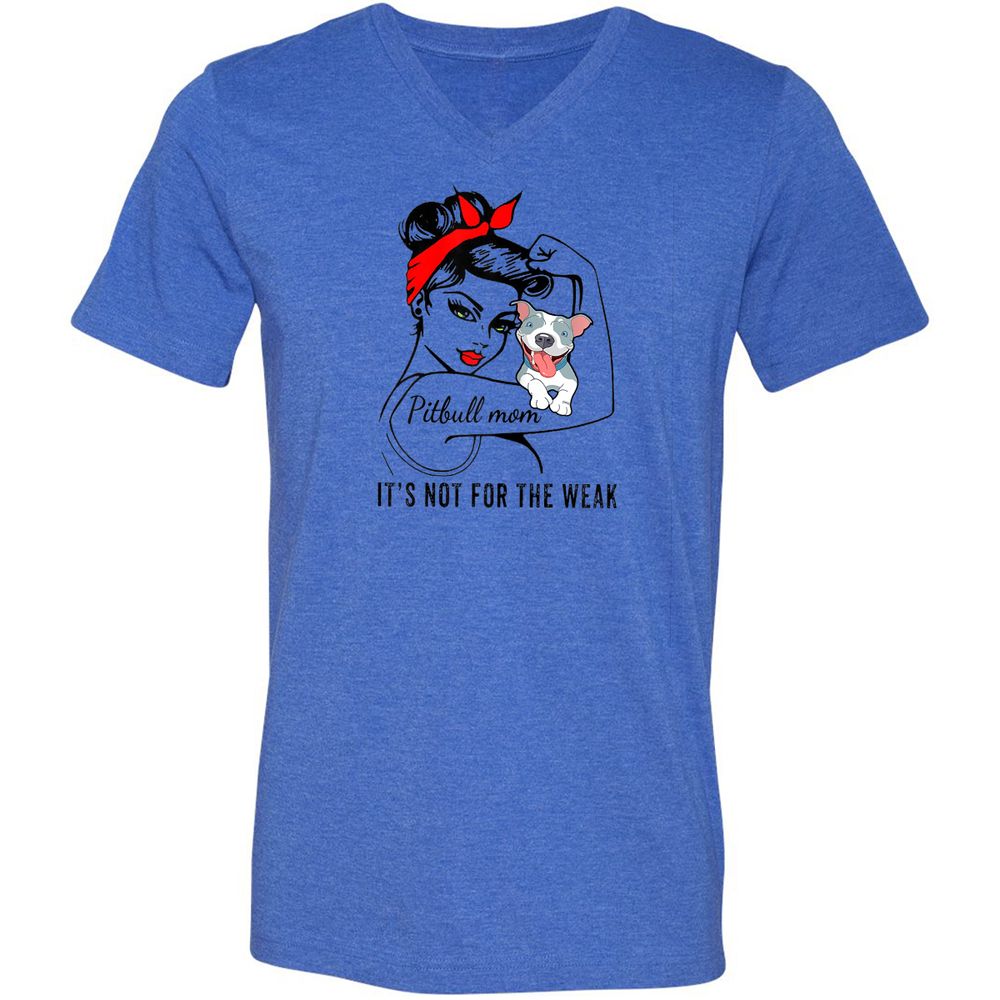 Unisex V-Neck T-Shirt - SQVHQPD9 - Heather True Royal - 14