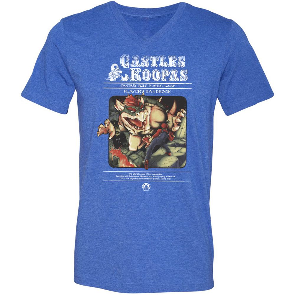 Unisex V-Neck T-Shirt - KSZ96L49 - Heather True Royal - 14