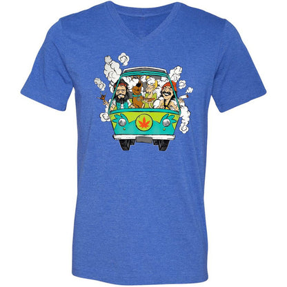 Unisex V-Neck T-Shirt - 417KPKT3 - Heather True Royal - 14