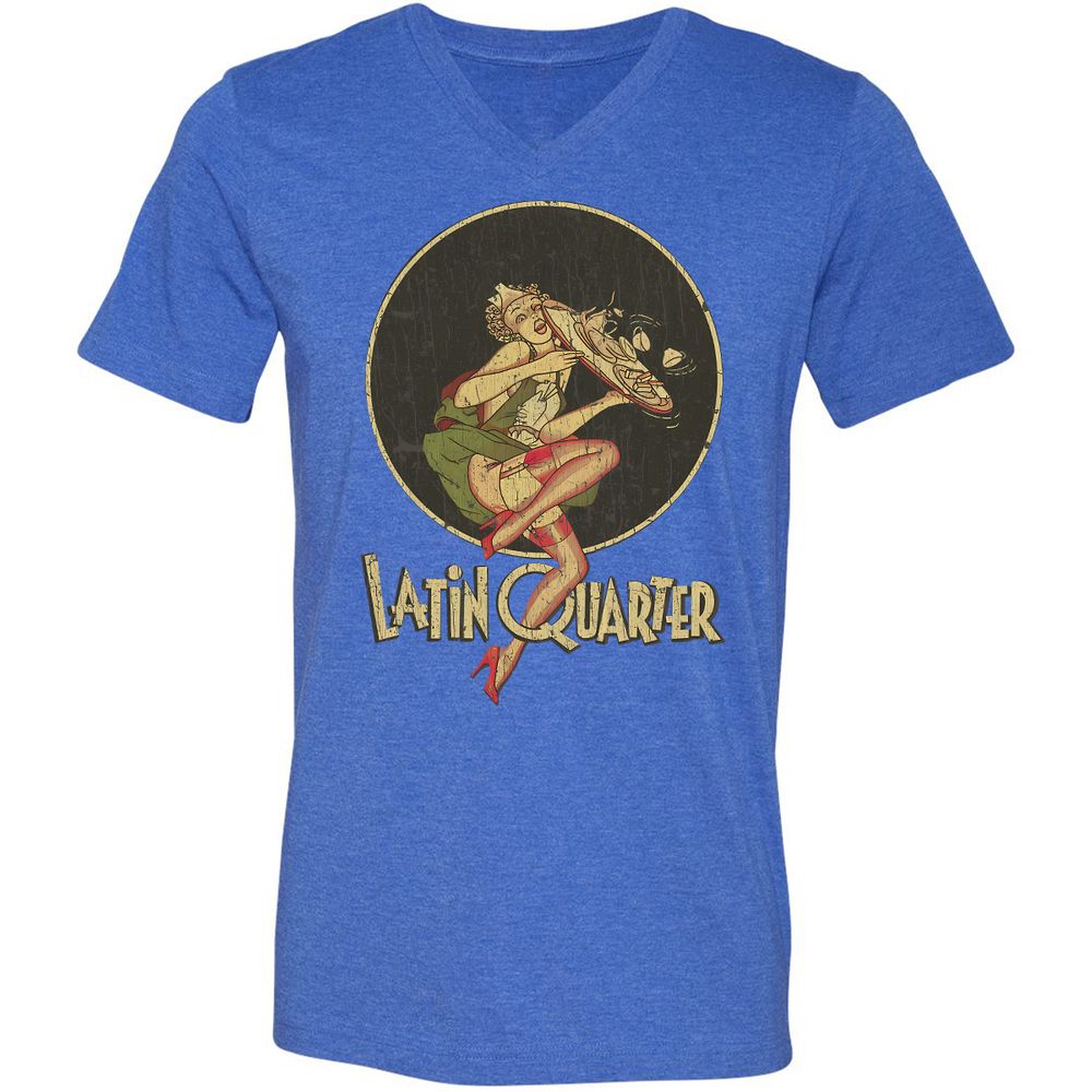 Unisex V-Neck T-Shirt - 5RU775VE - Heather True Royal - 14