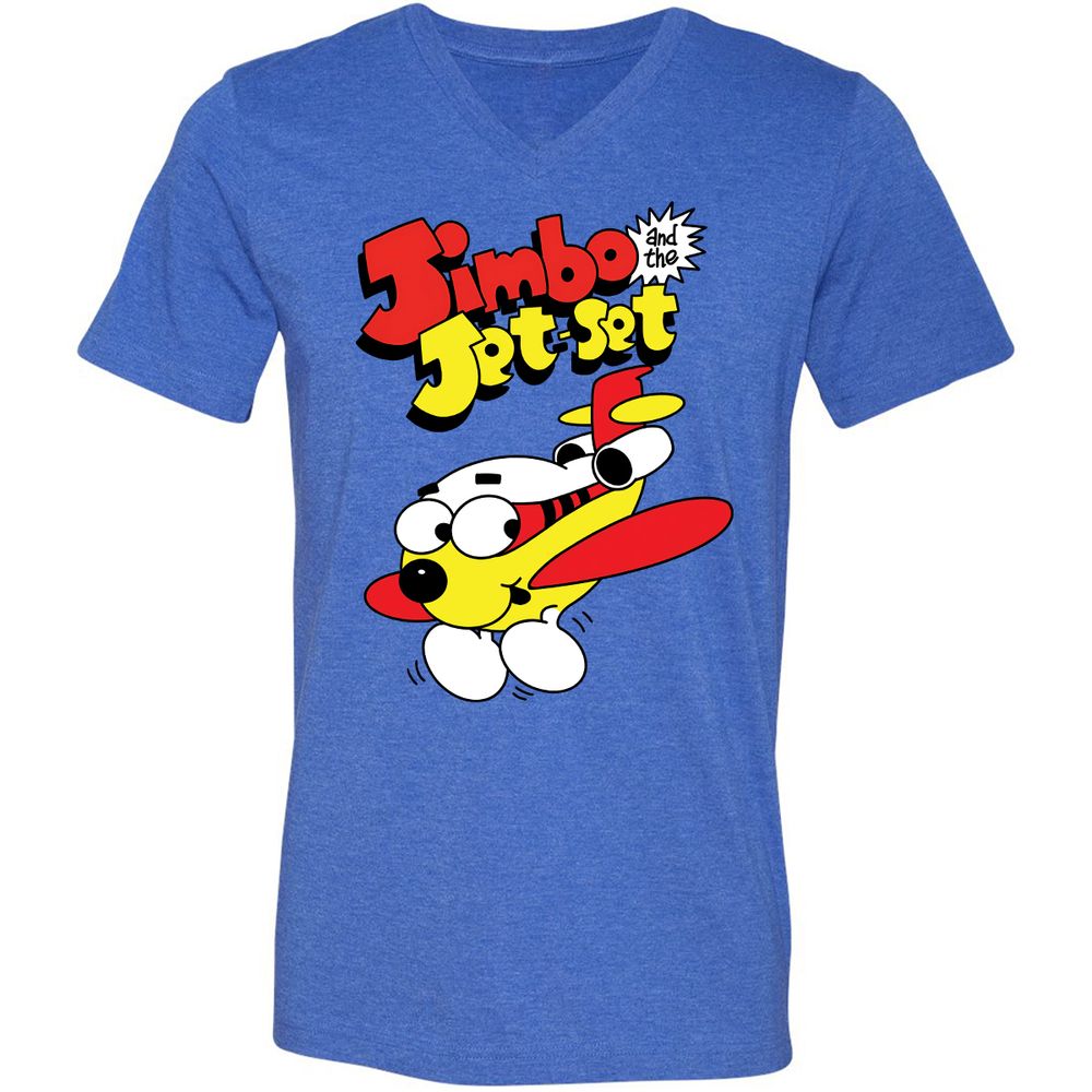 Unisex V-Neck T-Shirt - KSBPWSVU - Heather True Royal - 14