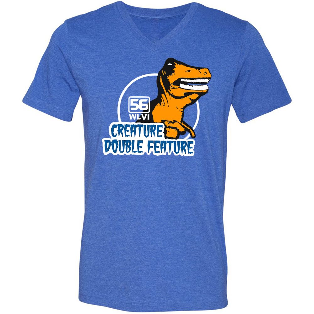 Unisex V-Neck T-Shirt - HKBUA54S - Heather True Royal - 14