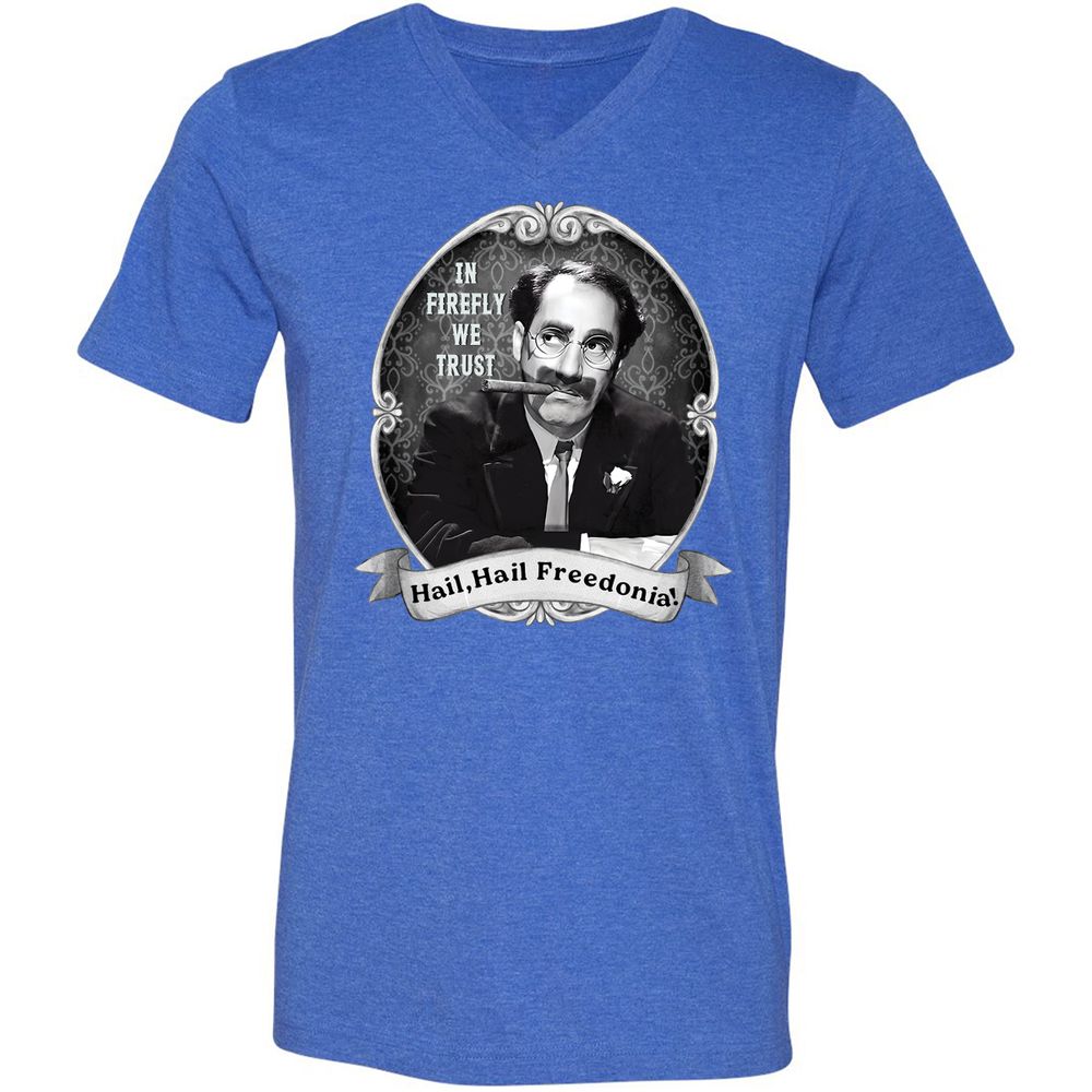 Unisex V-Neck T-Shirt - GYHSVRNG - Heather True Royal - 14