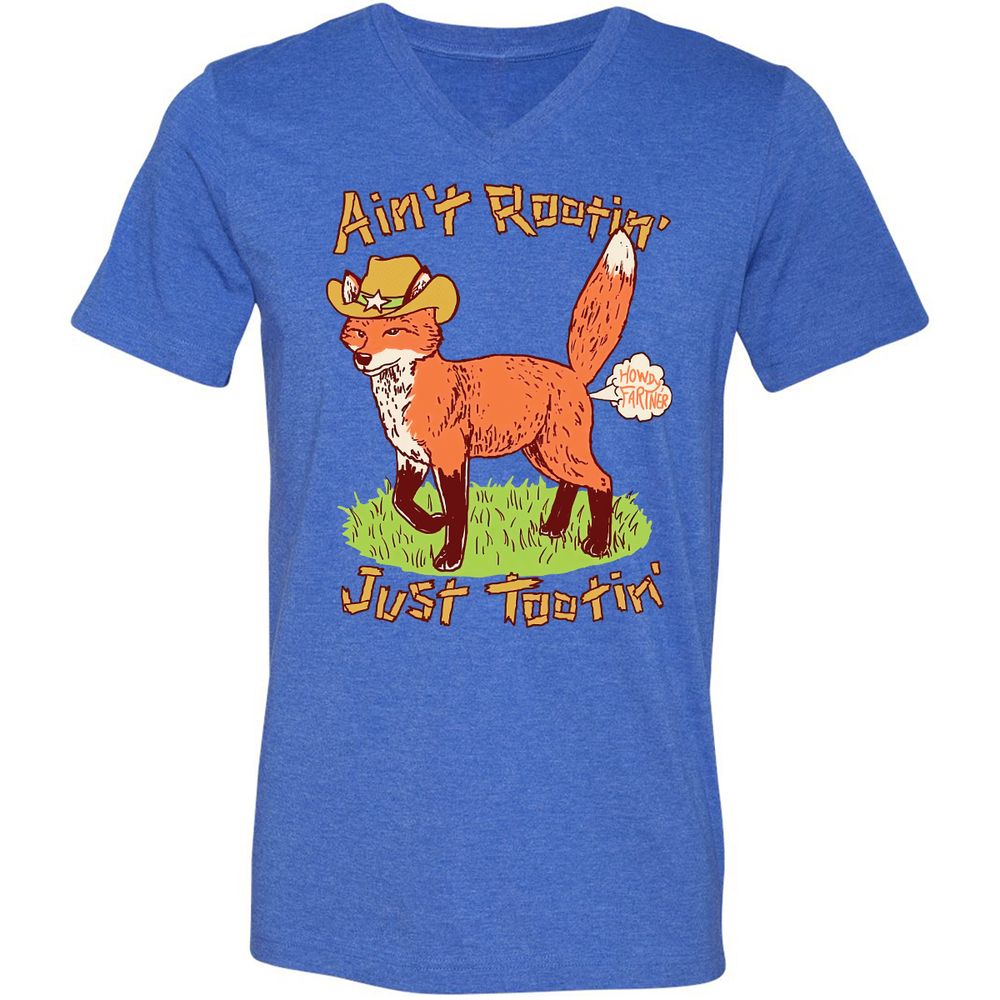 Unisex V-Neck T-Shirt - 1CP2V2A5 - Heather True Royal - 14