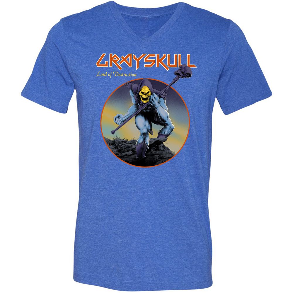 Unisex V-Neck T-Shirt - 84FZCFUN - Heather True Royal - 14