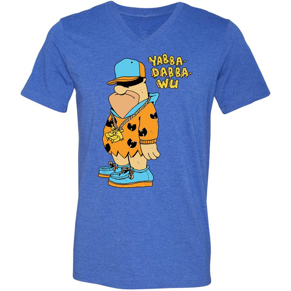 Unisex V-Neck T-Shirt - NDN6N58F - Heather True Royal - 14