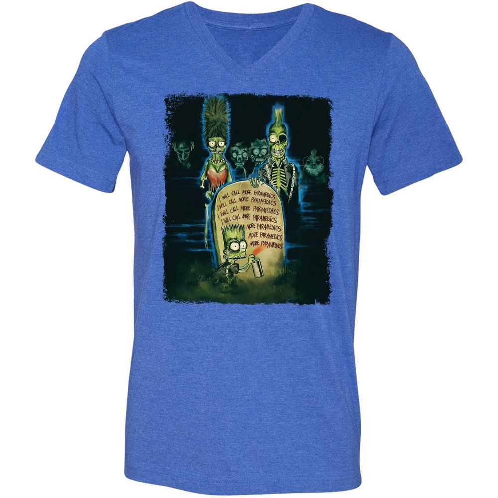 Unisex V-Neck T-Shirt - MHVZ2E15 - Heather True Royal - 14