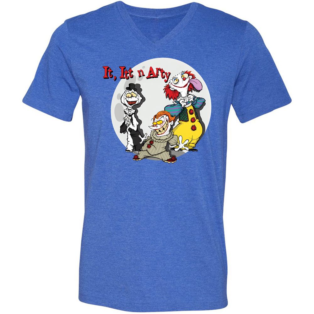 Unisex V-Neck T-Shirt - 2QXVT9FX - Heather True Royal - 14