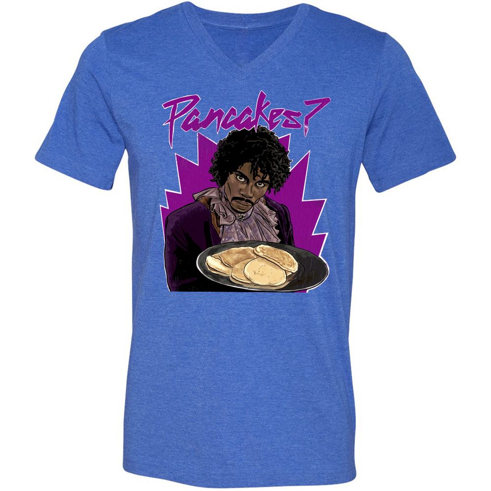 Unisex V-Neck T-Shirt - HR477FAL - Heather True Royal - 14