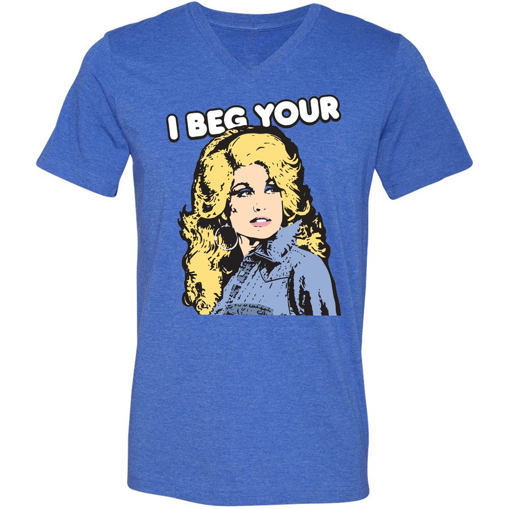 Unisex V-Neck T-Shirt - 4PENAXWA - Heather True Royal - 14