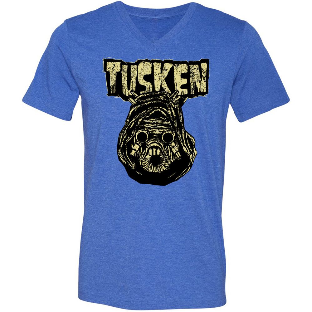 Unisex V-Neck T-Shirt - K8TXQZZA - Heather True Royal - 14