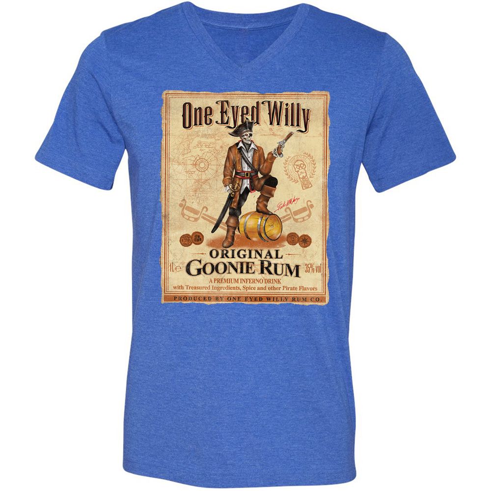 Unisex V-Neck T-Shirt - PL9BDCCB - Heather True Royal - 14