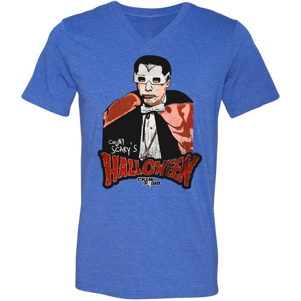 Unisex V-Neck T-Shirt - LRRMPL7Z - Heather True Royal - 14