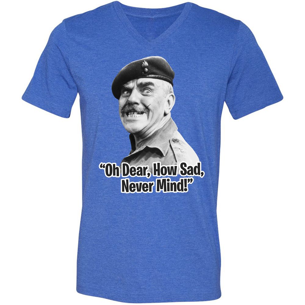 Unisex V-Neck T-Shirt - HNMRFRZ8 - Heather True Royal - 14