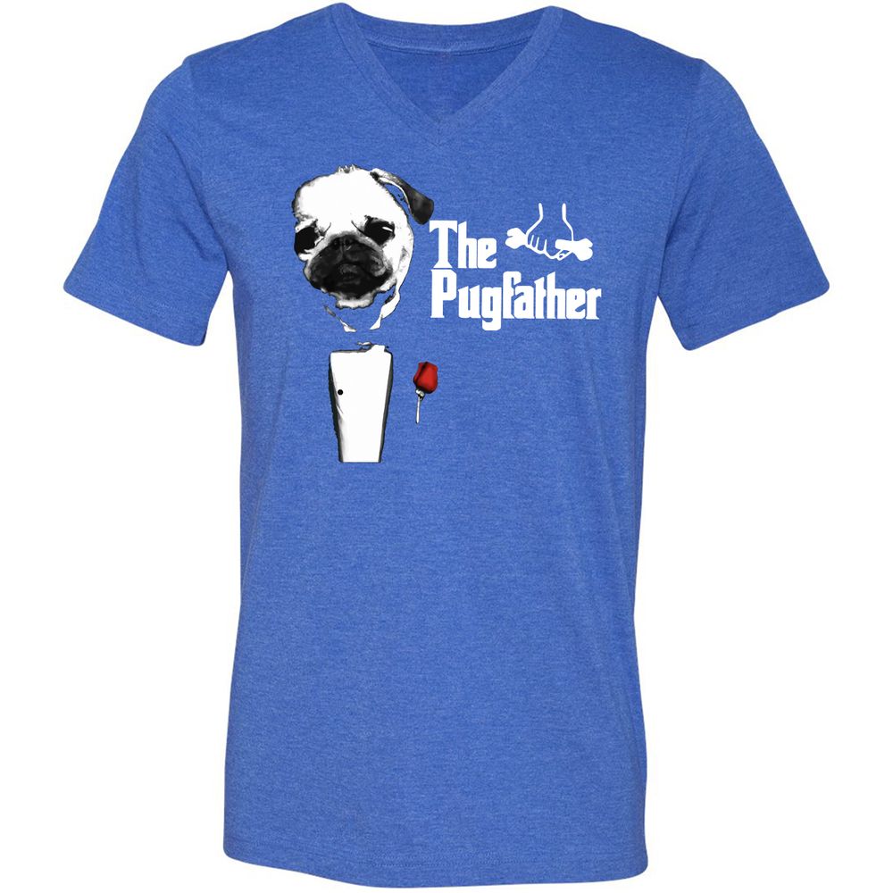 Unisex V-Neck T-Shirt - 3188T2FZ - Heather True Royal - 14
