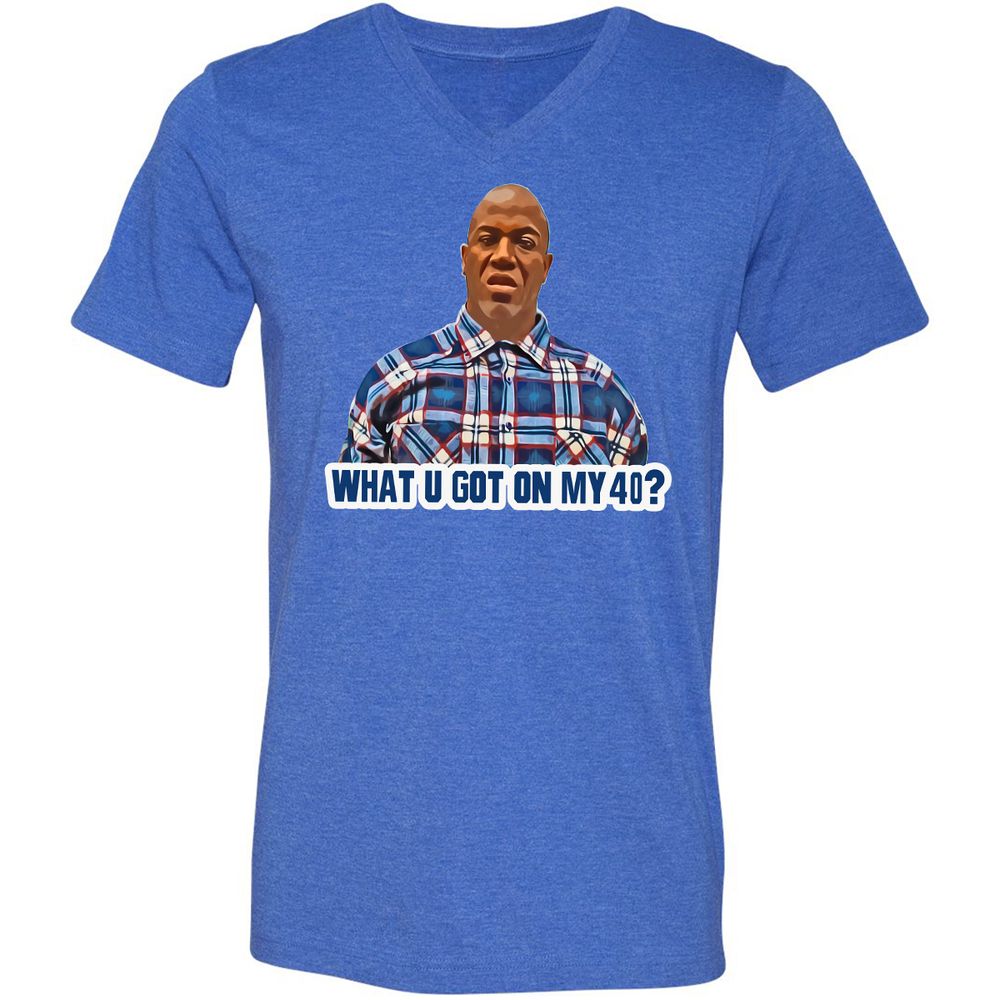 Unisex V-Neck T-Shirt - G11J9ZVX - Heather True Royal - 14