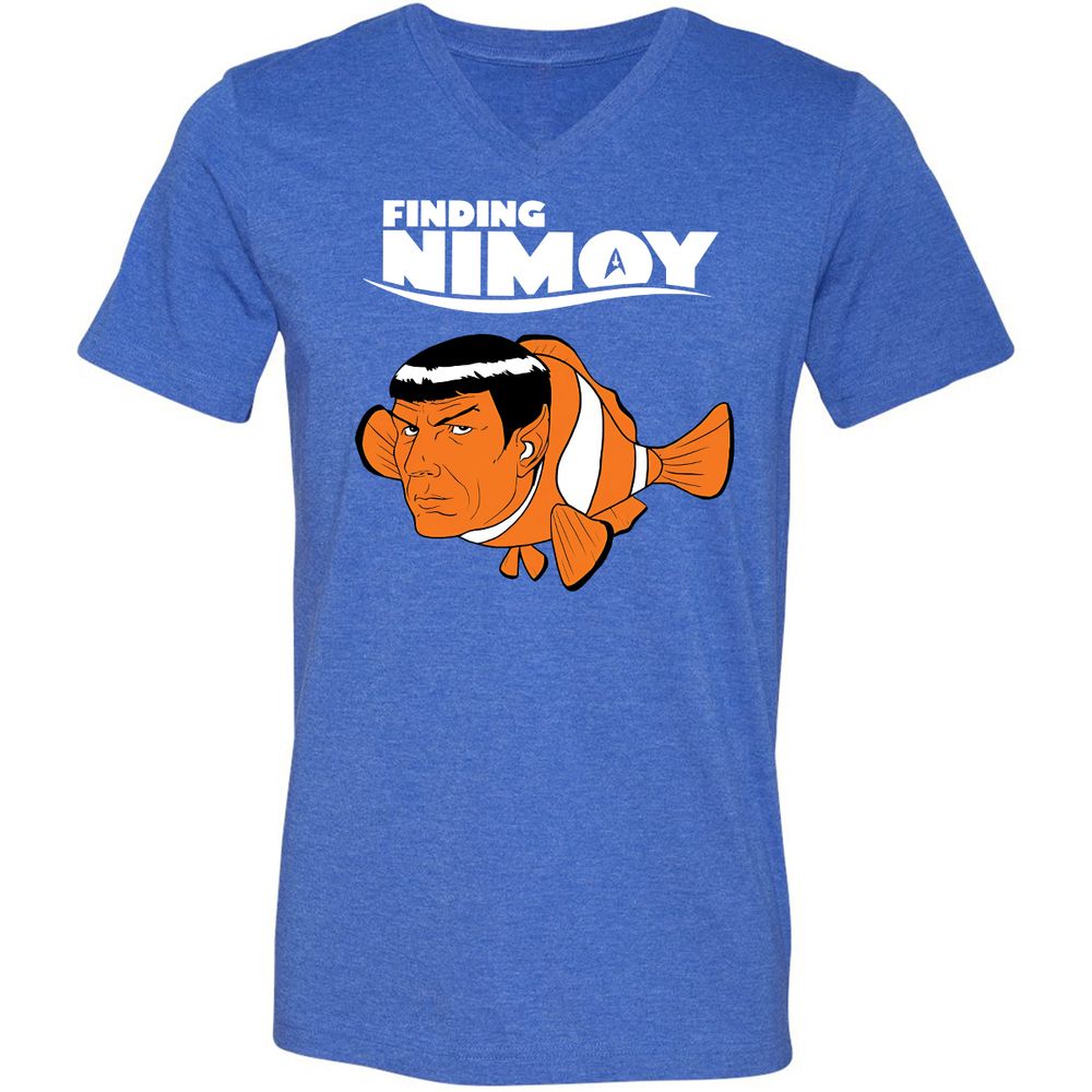 Unisex V-Neck T-Shirt - 3S12RJ3G - Heather True Royal - 14