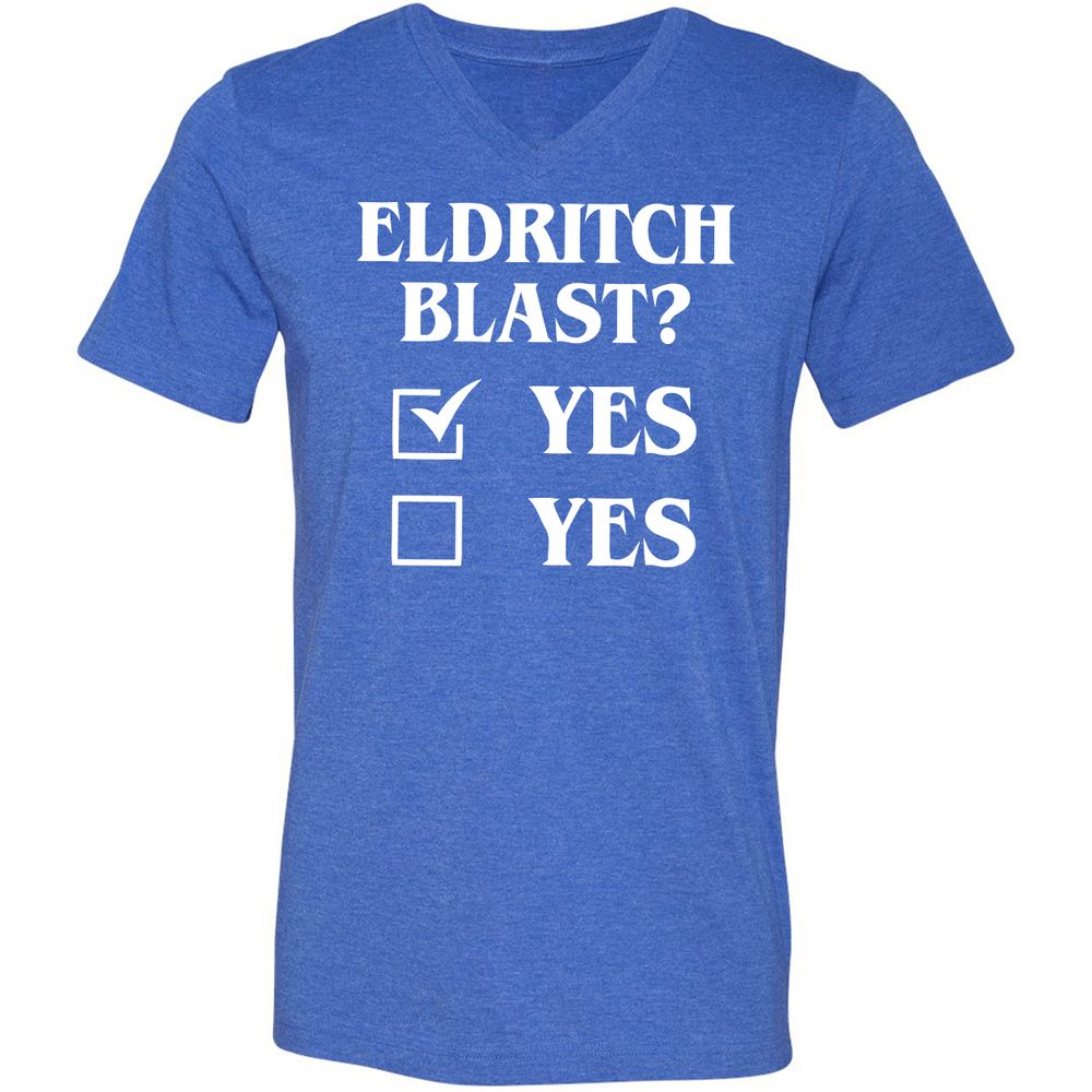 Unisex V-Neck T-Shirt - ARAFVXQN - Heather True Royal - 14