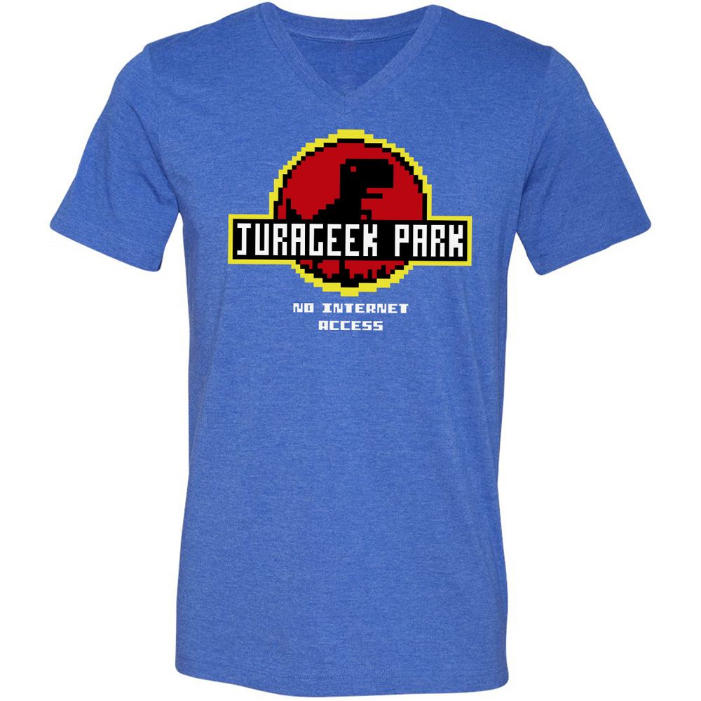 Unisex V-Neck T-Shirt - 4W82YVUN - Heather True Royal - 14