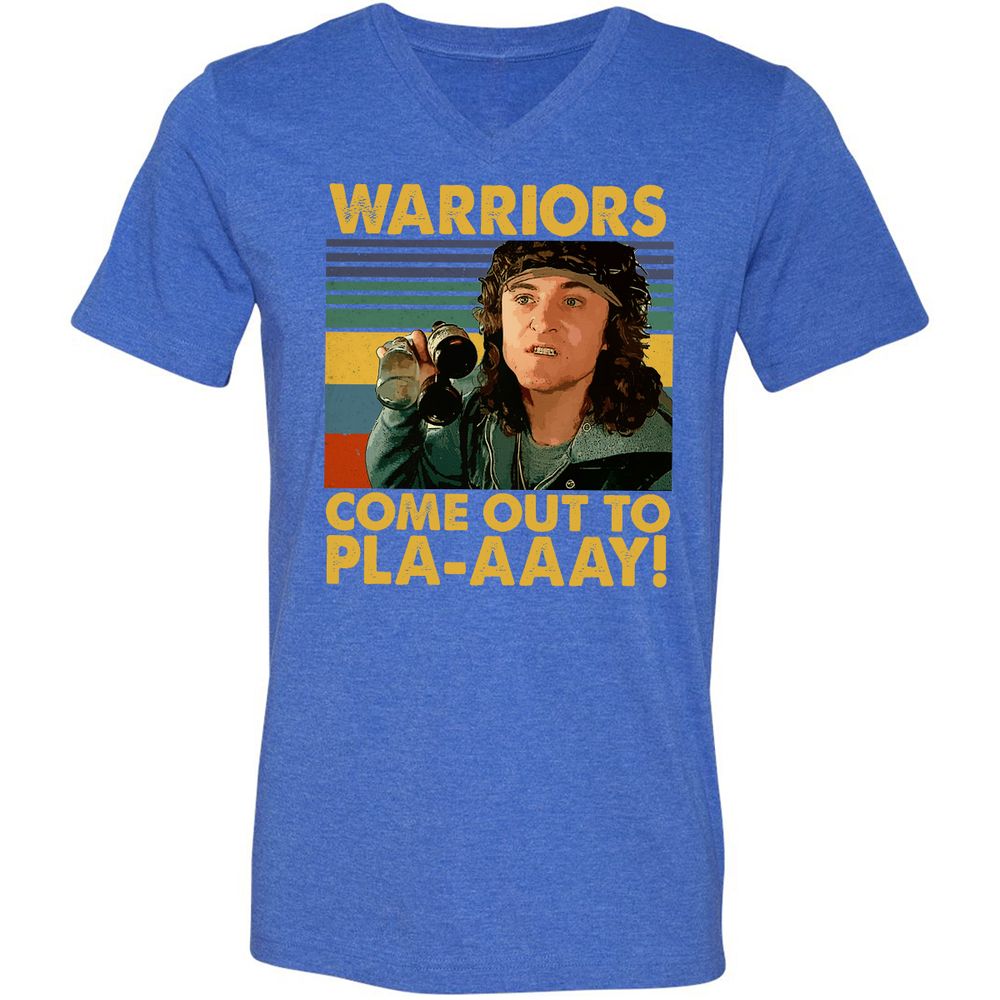 Unisex V-Neck T-Shirt - H14185QN - Heather True Royal - 14