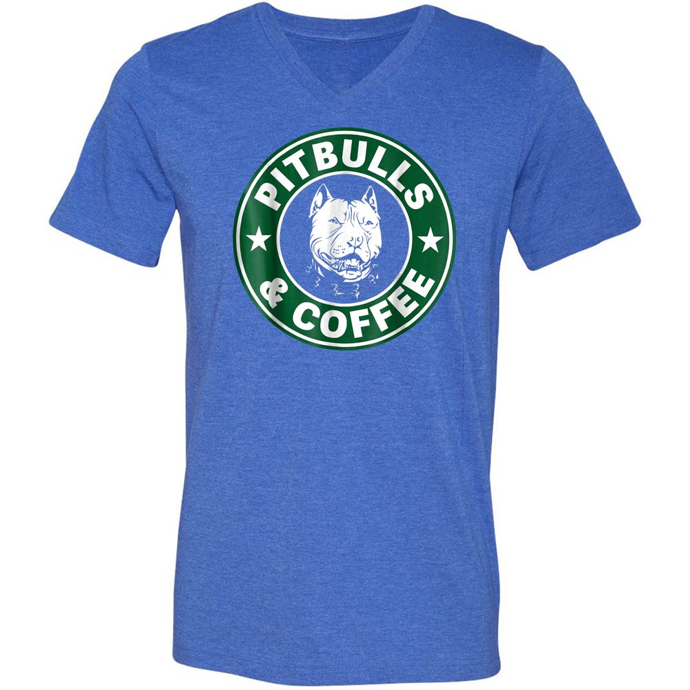 Unisex V-Neck T-Shirt - 1EYWJ7N8 - Heather True Royal - 14